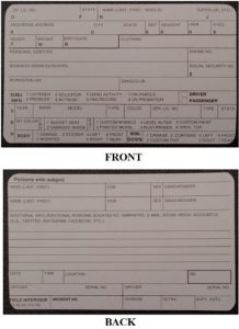 LAPD Field Interview (FI) Cards NR21240jl