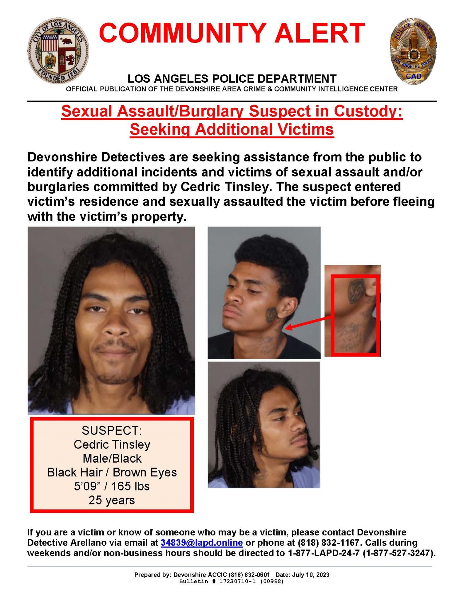 Detectives Announce the Arrest of Sexual Assault Suspect and Seek ...